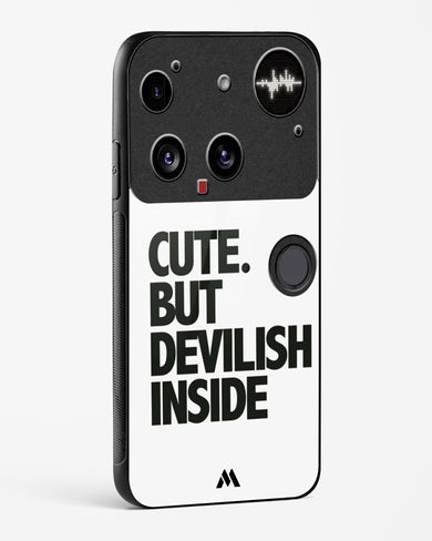 Cute But Devilish Inside Glass Case Phone Cover (Nothing)