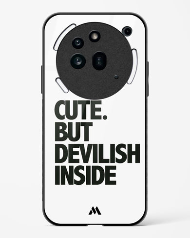 Cute But Devilish Inside Glass Case Phone Cover (Nothing)