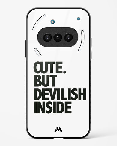 Cute But Devilish Inside Glass Case Phone Cover (Nothing)