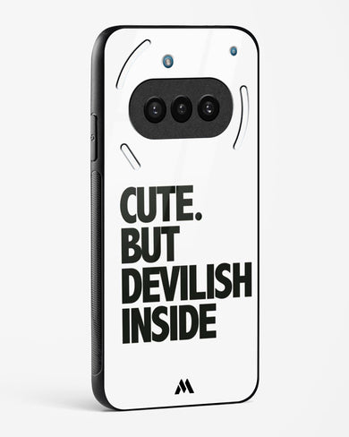 Cute But Devilish Inside Glass Case Phone Cover (Nothing)