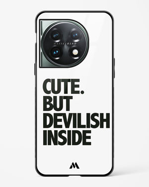 Cute But Devilish Inside Glass Case Phone Cover (OnePlus)