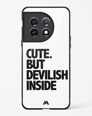 Cute But Devilish Inside Glass Case Phone Cover (OnePlus)