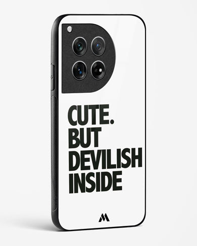 Cute But Devilish Inside Glass Case Phone Cover (OnePlus)