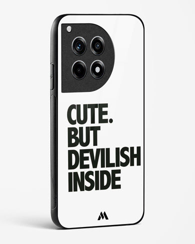 Cute But Devilish Inside Glass Case Phone Cover (OnePlus)