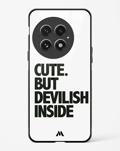 Cute But Devilish Inside Glass Case Phone Cover (OnePlus)