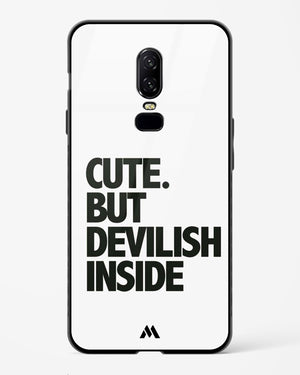 Cute But Devilish Inside Glass Case Phone Cover (OnePlus)