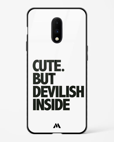 Cute But Devilish Inside Glass Case Phone Cover (OnePlus)