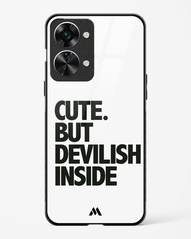 Cute But Devilish Inside Glass Case Phone Cover (OnePlus)