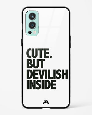 Cute But Devilish Inside Glass Case Phone Cover (OnePlus)
