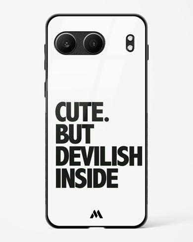 Cute But Devilish Inside Glass Case Phone Cover (OnePlus)