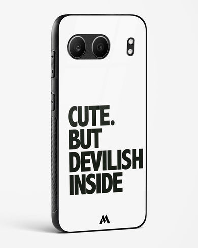 Cute But Devilish Inside Glass Case Phone Cover (OnePlus)