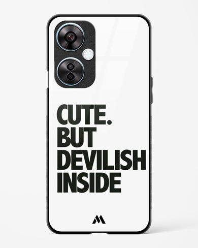 Cute But Devilish Inside Glass Case Phone Cover (OnePlus)