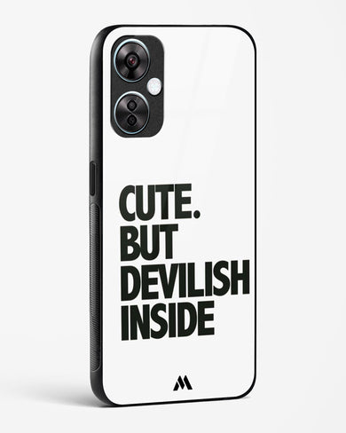 Cute But Devilish Inside Glass Case Phone Cover (OnePlus)