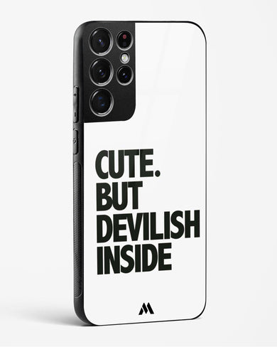 Cute But Devilish Inside Glass Case Phone Cover-(Samsung)