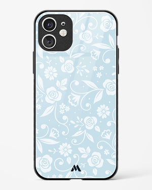 Floral Blue Zephyrs Glass Case Phone Cover-(Apple)