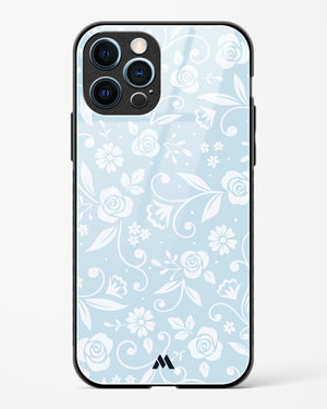 Floral Blue Zephyrs Glass Case Phone Cover-(Apple)