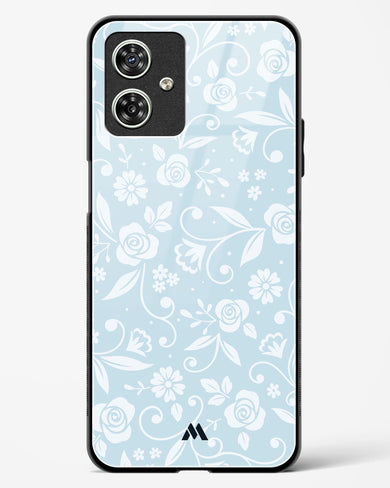 Floral Blue Zephyrs Glass Case Phone Cover-(Motorola)