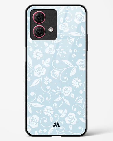 Floral Blue Zephyrs Glass Case Phone Cover (Motorola)