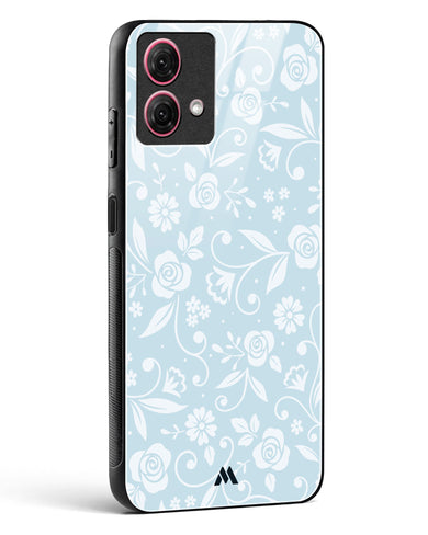 Floral Blue Zephyrs Glass Case Phone Cover (Motorola)