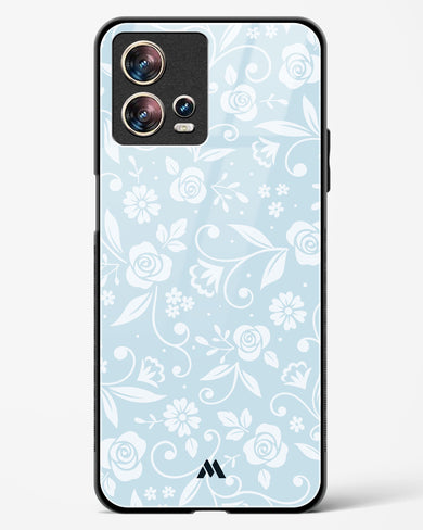 Floral Blue Zephyrs Glass Case Phone Cover (Motorola)