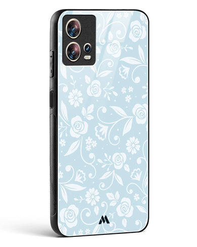 Floral Blue Zephyrs Glass Case Phone Cover (Motorola)