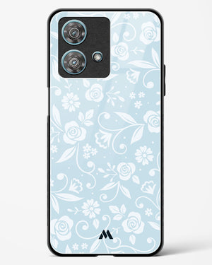 Floral Blue Zephyrs Glass Case Phone Cover (Motorola)