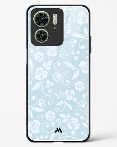 Floral Blue Zephyrs Glass Case Phone Cover (Motorola)