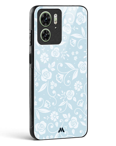 Floral Blue Zephyrs Glass Case Phone Cover-(Motorola)