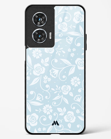Floral Blue Zephyrs Glass Case Phone Cover (Motorola)