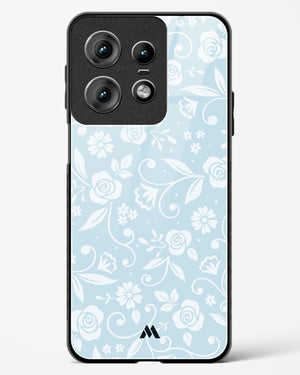 Floral Blue Zephyrs Glass Case Phone Cover (Motorola)