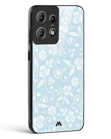 Floral Blue Zephyrs Glass Case Phone Cover (Motorola)