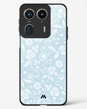 Floral Blue Zephyrs Glass Case Phone Cover (Motorola)