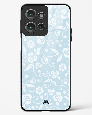 Floral Blue Zephyrs Glass Case Phone Cover (Motorola)