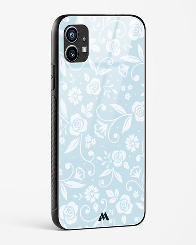 Floral Blue Zephyrs Glass Case Phone Cover-(Nothing)