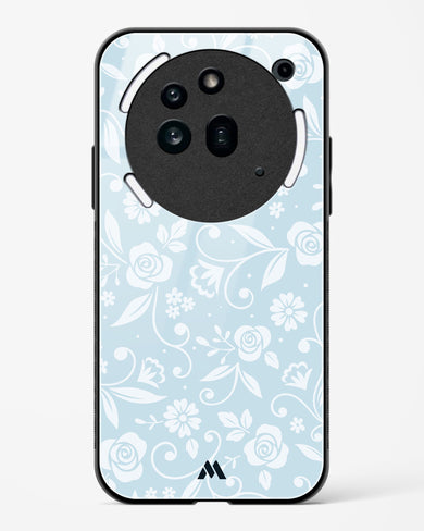 Floral Blue Zephyrs Glass Case Phone Cover (Nothing)