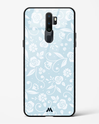 Floral Blue Zephyrs Glass Case Phone Cover (Oppo)