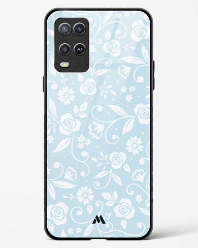 Floral Blue Zephyrs Glass Case Phone Cover (Oppo)