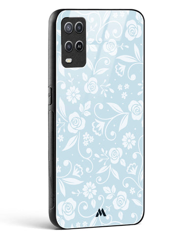 Floral Blue Zephyrs Glass Case Phone Cover (Oppo)