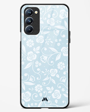 Floral Blue Zephyrs Glass Case Phone Cover (Oppo)