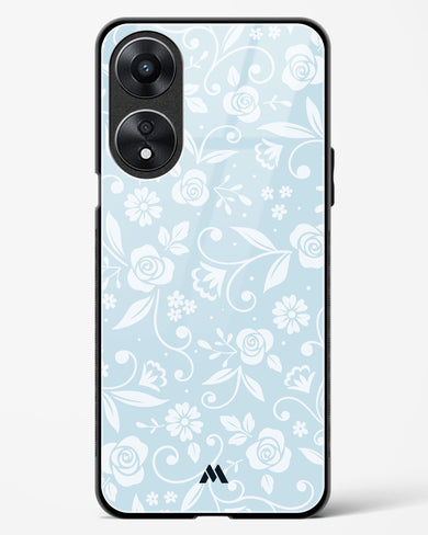 Floral Blue Zephyrs Glass Case Phone Cover (Oppo)