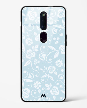 Floral Blue Zephyrs Glass Case Phone Cover (Oppo)