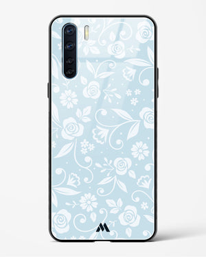 Floral Blue Zephyrs Glass Case Phone Cover (Oppo)