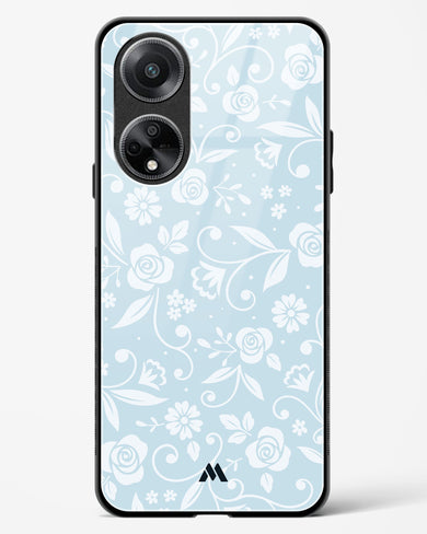 Floral Blue Zephyrs Glass Case Phone Cover (Oppo)