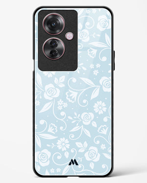 Floral Blue Zephyrs Glass Case Phone Cover (Oppo)