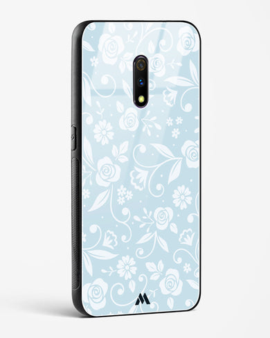 Floral Blue Zephyrs Glass Case Phone Cover (Oppo)