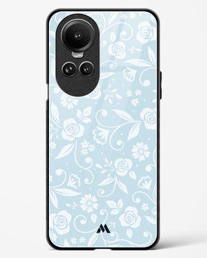 Floral Blue Zephyrs Glass Case Phone Cover-(Oppo)