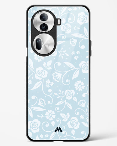 Floral Blue Zephyrs Glass Case Phone Cover (Oppo)