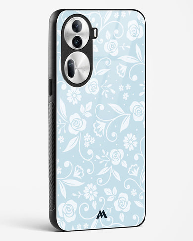 Floral Blue Zephyrs Glass Case Phone Cover (Oppo)