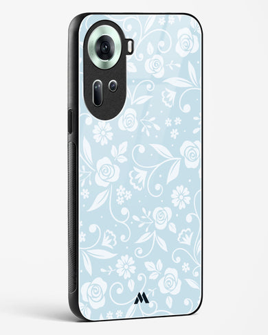 Floral Blue Zephyrs Glass Case Phone Cover (Oppo)