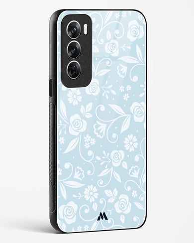 Floral Blue Zephyrs Glass Case Phone Cover (Oppo)